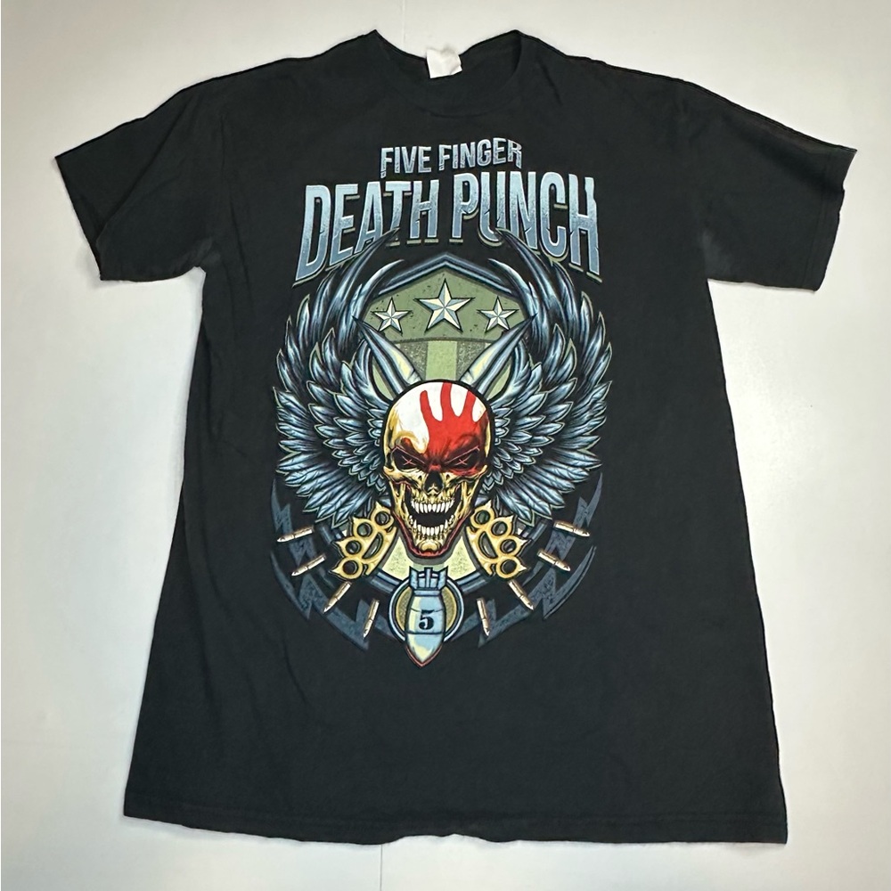 Five‎ Finger Death Punch Wingshield 2018 Tour Cities T-shirt Men’s Medium Black
